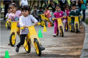 A city education program to encourage a cycling culture early in life. Photo Credit: Claudio Olivares Medina